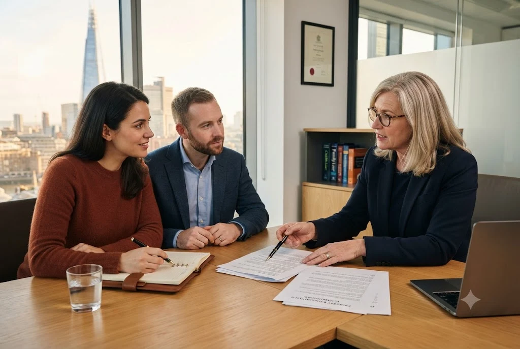 Common Law Partner in the UK: Rights, Meaning and Legal Position Solicitor advising a couple about common law partner rights in the UK.