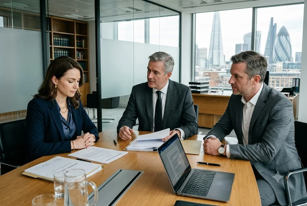 Cost of Divorce in the UK: What You Can Expect to Pay UK solicitor explaining the cost of divorce to a client
