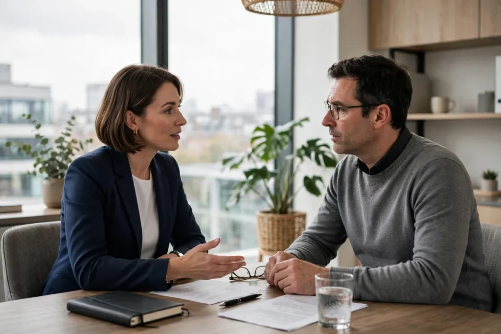 Employment discrimination lawyer advising a client about a UK workplace discrimination claim